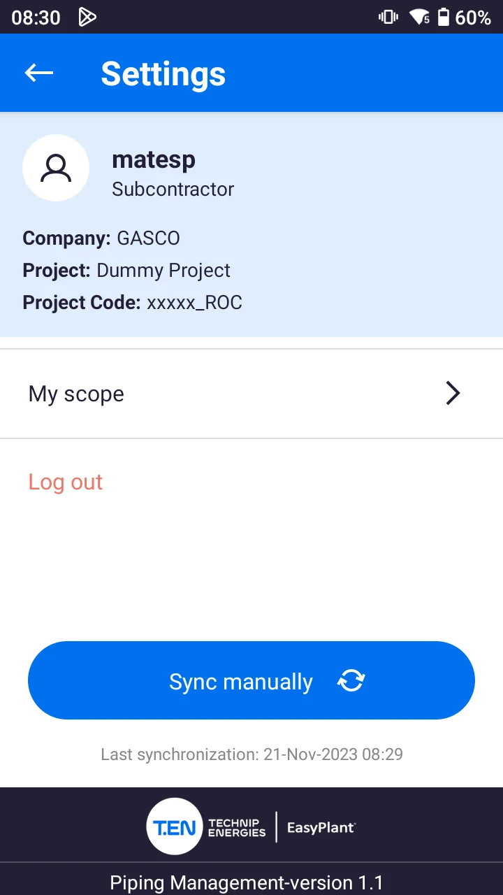 EasyPlant Piping Management screenshot